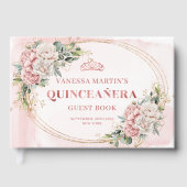 Livre D'or Delicate Rose Gold Flowers Greenery Quince (Recto)