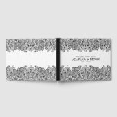 Livre D'or Dentelle de marguerite blanche et noire (Complet)