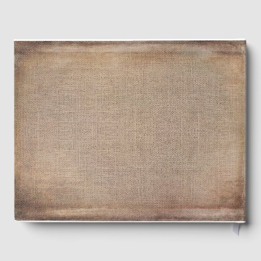 Livre D'or Dentelle et Mariage campagnard rustique Burlap (Verso)