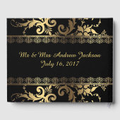 Livre D'or Dentelle et perruques noires et or (Verso)