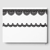 Livre D'or Dentelle noire sur mariage blanc personnalisé (Verso)