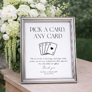 Livre d'or des cartes à jouer Mariage