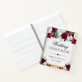 Livre d'or des fleurs d'hiver rouge et blanc (Intérieur)