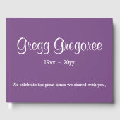 Livre d'or des funérailles violettes simples et si (Recto)