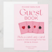 Livre d'or des invités avec cartes à jouer (Devant / Derrière)