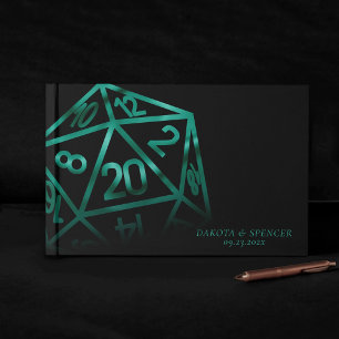 Livre D'or Dés RPG Émeraude Imaginaire Tabletop Gamer Perso