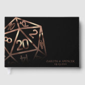 Livre D'or Dés RPG | Imaginaire cuivre Retro Tabletop PnP Gam (Recto)