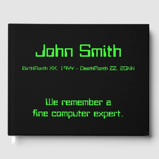 Livre d'or des souvenirs des experts en informatiq (Recto)