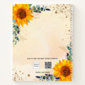 Livre d'or des tournesols d'anniversaire eucalyptu (Dos)