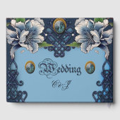 Livre D'or Design élégant bleu celtique (Verso)