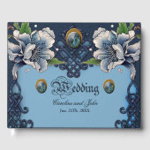 Livre D'or Design élégant bleu celtique (Recto)