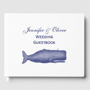 Livre D'or Dessin de baleine vintage du 19e siècle N