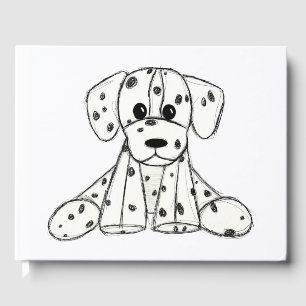 Livre D'or Dessin simple de contour de chien en peluche dalma