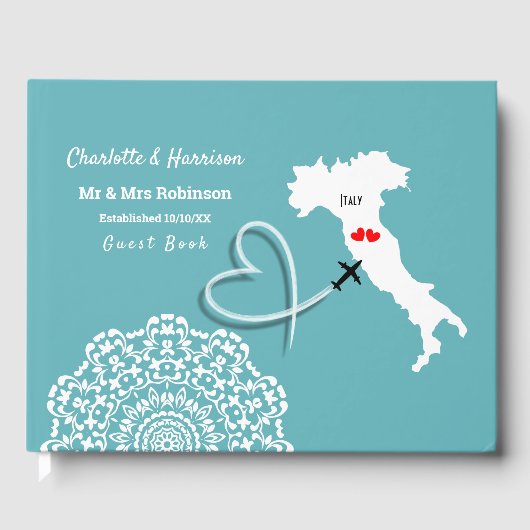 Livre D'or Destination Mariage Italie Europe (Recto)