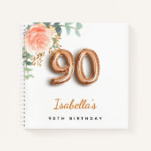 Livre d'or d'eucalyptus rose 90e anniversaire (Devant)