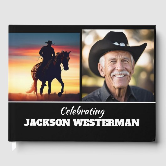 Livre D'or Deux photos Black Guest Book (Recto)