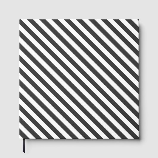 Livre D'or Diagonal black and white stripes  pattern (Recto)