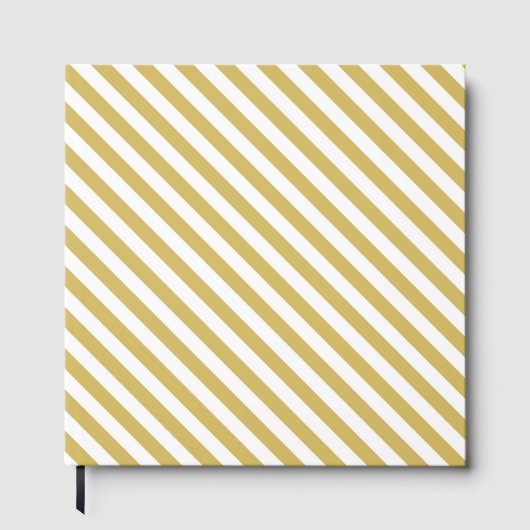 Livre D'or Diagonal golden yellow and white stripes pattern (Recto)