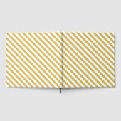 Livre D'or Diagonal golden yellow and white stripes pattern (Complet)