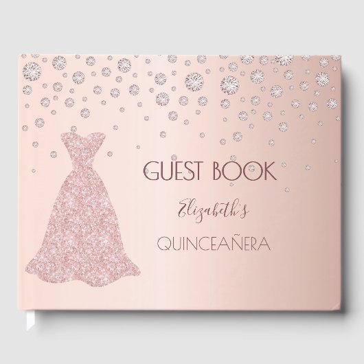 Livre D'or Diamants or rose robe rose Quinceanera (Recto)