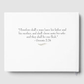 Livre D'or Dîner de répétition biblique catholique encadrée (Verso)