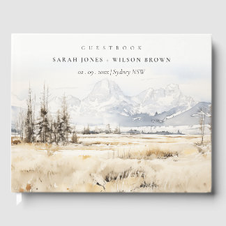 Livre D'or Dîner de répétition de paysage de Jackson Hole Wyo