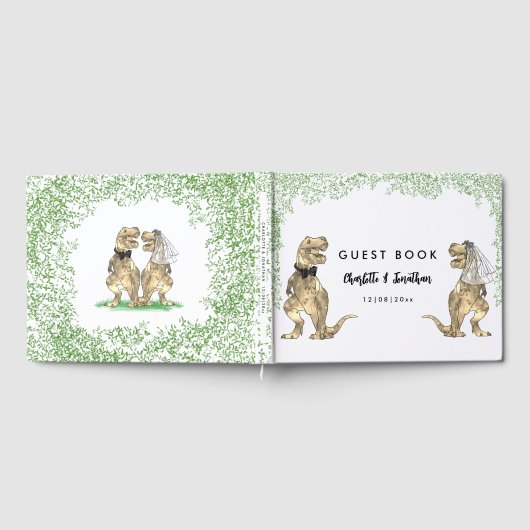 Livre D'or Dinosaur Thème Mariage personnalisé (Complet)