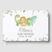 Livre D'or Dinosaures mignons, T-Rex, Jurassique, Baby shower (Recto)