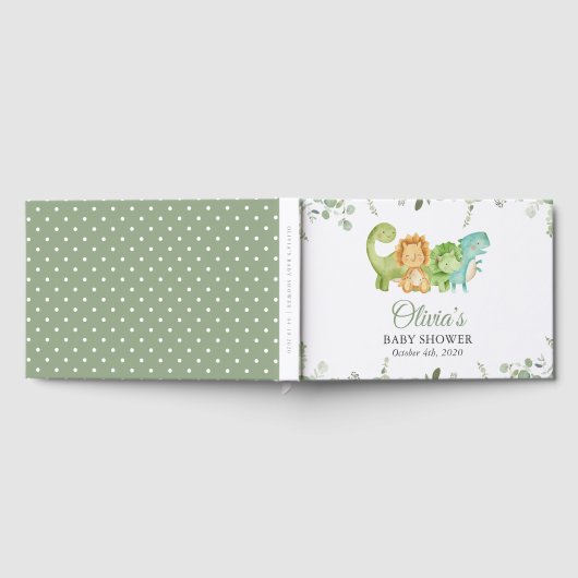 Livre D'or Dinosaures mignons, T-Rex, Jurassique, Baby shower (Complet)