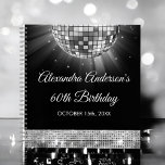 Livre d'or Disco Ball 60th Birthday 70's<br><div class="desc">Augmentez votre 60e anniversaire avec notre livre d'or Disco Ball Guest Book de 60e anniversaire de l'Argent 70, conçu pour ajouter une touche de sophistication et de style rétro à votre panier d'étape. Dans une teinte d'argent chatoyante, ce livre d'hôtes exhale l'élégance et la nostalgie. Le graphique de la boule...</div>