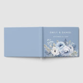 Livre D'or Divine Bleu magnifique Mariage Floral (Complet)