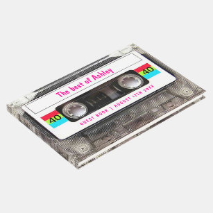 Livre D'or DJ 80s amusant Cassette Tape 40e Anniversaire invi