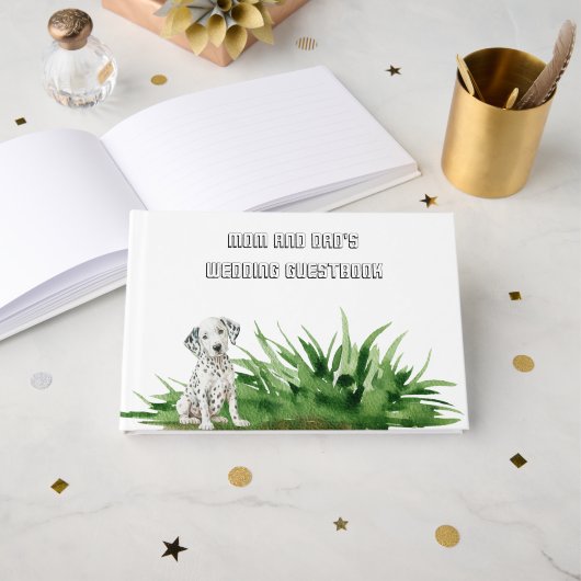 Livre D'or Dog Bride and Groom Pet Wedding (Recto ouvert)