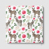 Livre D'or Donkey Pink Floral Rustic Wedding (Verso)