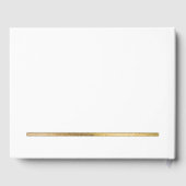 Livre D'or Doré | Blanc Moderne Simple Mariage élégant (Verso)