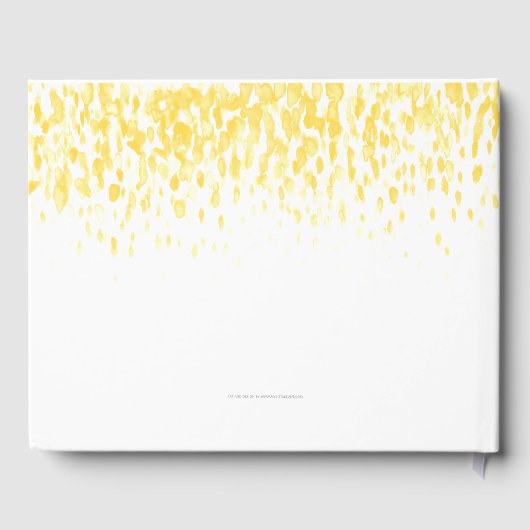 Livre D'or Dot art cascade personnalisé chaleureux jaune mari (Verso)