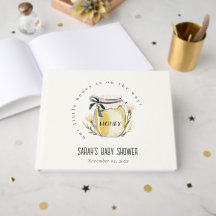 Douce Baby Shower Pot de Miel Aquarelle Pastel