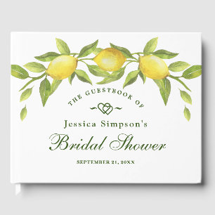 Livre D'or Douces Citrons & Fleurs Aquarelle Baby Shower de M