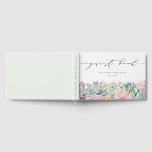 Livre D'or Doux Pastel Succulent Aquarelle Garland Mariage (Complet)