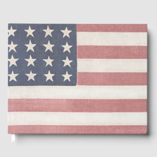 Livre D'or Drapeau américain rustique (Recto)
