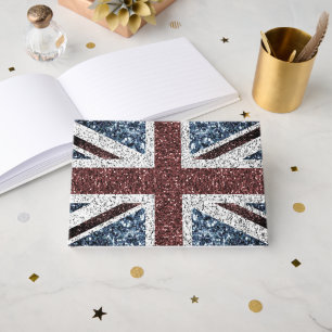 Livre D'or Drapeau du Royaume-Uni Rustic vintage scintille pa