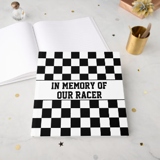 Livre D'or Drapeau noir et blanc À damiers vainqueurs