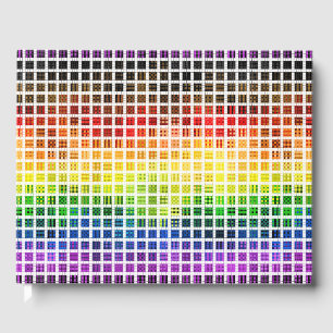 Livre D'or Drapeau Quirky Boho Plaid Coloré Gay Rainbow Pride