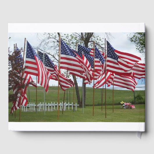 Livre D'or Drapeaux et croix Mémorial militaire (Verso)