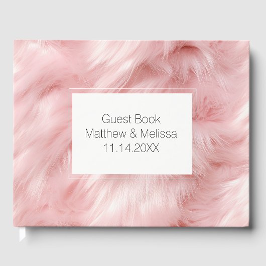 Livre D'or Dreamy Blush Rose Animal Mariage de fourrure (Recto)