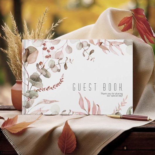 Livre D'or Dreamy Foliage Mariage Blush Pink ID817