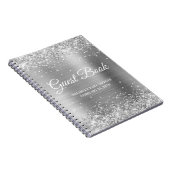 Livre d'or du Baby shower d'argent Glittery (Côté Droit)