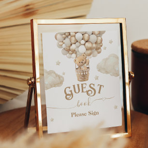 Livre d'or du Baby shower Teddy Bear Balloon