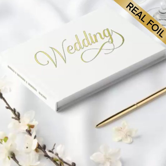 Livre d'or du Mariage blanc Foil