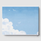 Livre d'or du Mariage d'aquarelle bleu clair (Verso)